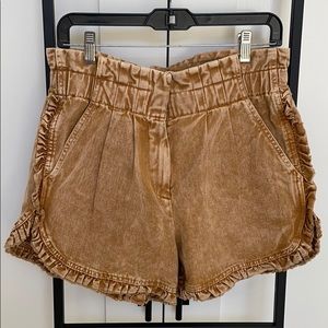 Sea Idun Denim Ruffle Shorts